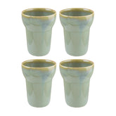 Bonna China Sage dia.3.75" h:4.75" 12 oz. Round Green Porcelain Mug (Set of 4)
